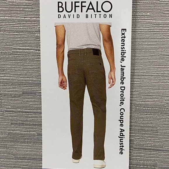 Buffalo SAM Brown Denim Jeans Pants Men's Size 40 x 30" Slim Fit Straight Leg - Picture 3 of 12